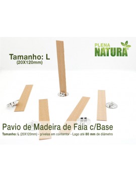 Pavio Madeira Faia c/Base Metálica - Tamanho L